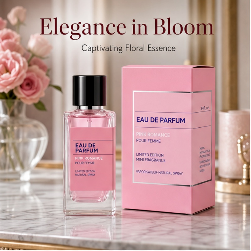 Perfume Fragrance Bottle - عطر نسائي أنيق ورومانسي باللون الوردي