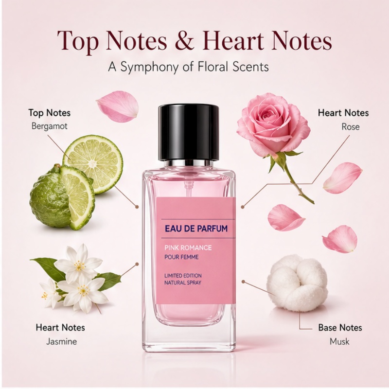 عطر نسائي أنيق ورومانسي باللون - مراجعة Perfume Fragrance Bottle وسعره